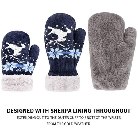 Kleinkind Kleinkind Winterhandschuhe Gef/üttert Mit Fleece Easy-on Baby Boy Girls Warme Dicke Handschuhe Im Freien